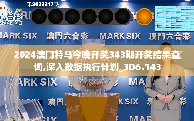 2024澳门特马今晚开奖343期开奖结果查询,深入数据执行计划_3D6.143