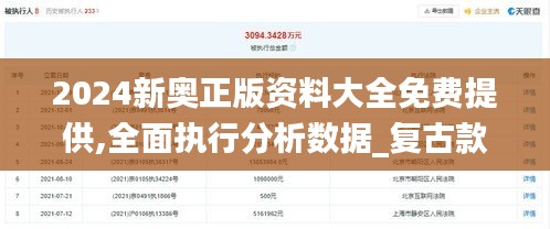 2024新奥正版资料大全免费提供,全面执行分析数据_复古款4.813