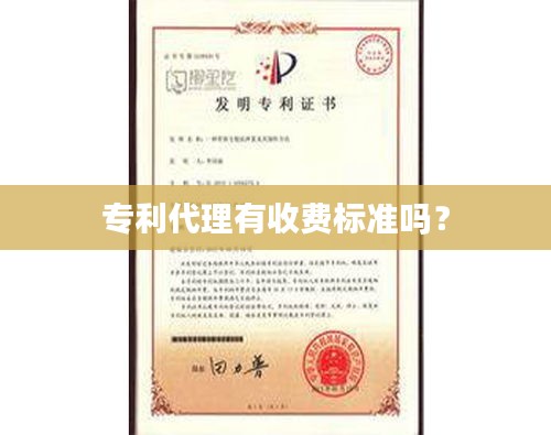 专利代理有收费标准吗？
